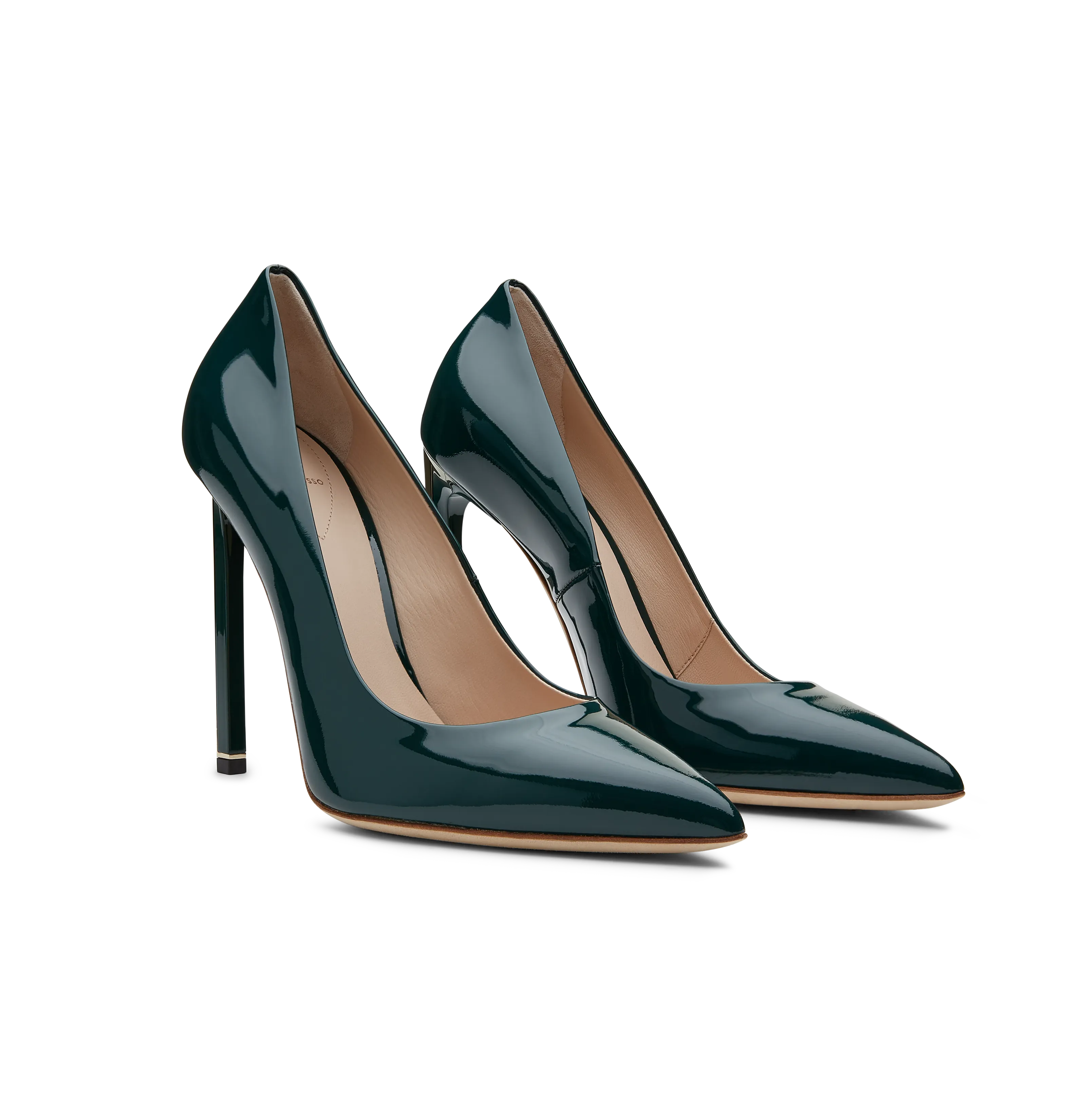 Emerald Patent Leather With Light Gold Hardware