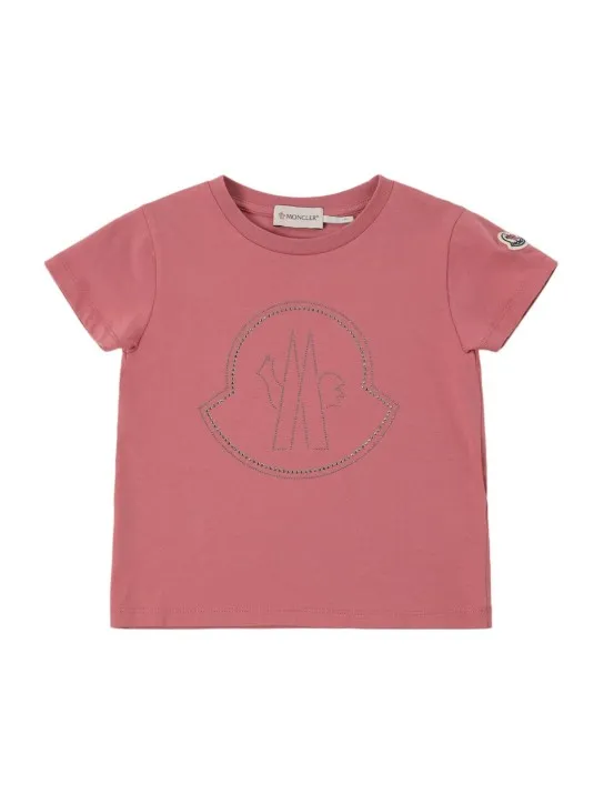 Moncler   Crystal logo cotton t-shirt 