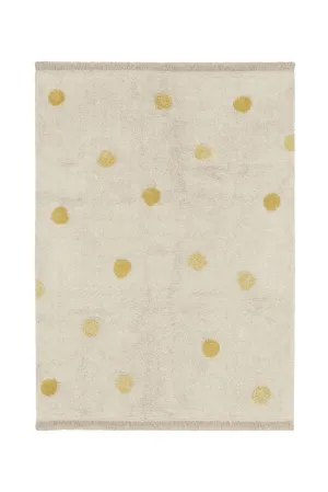 WASHABLE RUG HIPPY DOTS NATURAL - HONEY